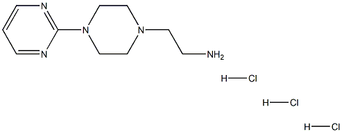 [2-(4-pyrimidin-2-ylpiperazin-1-yl)ethyl]amine trihydrochloride Struktur