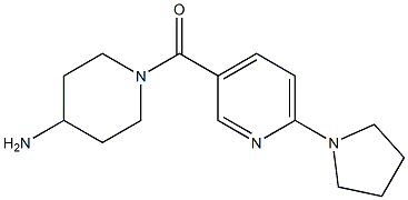 (4-AMINO-1-PIPERIDINYL)[6-(1-PYRROLIDINYL)-3-PYRIDINYL]-METHANONE Struktur