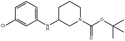 1-BOC-3-[(3-CHLOROPHENYL)AMINO]-PIPERIDINE Struktur