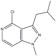 4-chloro-3-isobutyl-1-methyl-1H-pyrazolo[4,3-c]pyridine Struktur