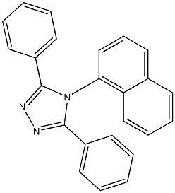 4-(Naphthalen-1-yl)-3,5-diphenyl-4H -1,2,4-triazole Struktur