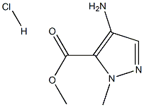 4-Amino-2-methyl-2H-pyrazole-3-carboxylicacidmethylesterhydrochloride Struktur