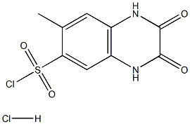 7-Methyl-2,3-dioxo-1,2,3,4-tetrahydro-quinoxaline-6-sulfonyl chloride hydrochloride Struktur