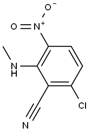 6-Chloro-2-(methylamino)-3-nitrobenzenecarbonitrile Struktur