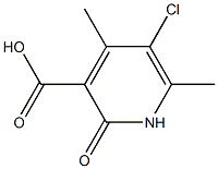 5-Chloro-4,6-dimethyl-2-oxo-1,2-dihydro-pyridine-3-carboxylic acid Struktur