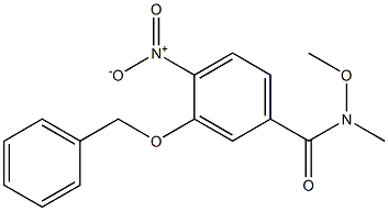 3-(Benzyloxy)-N-methoxy-N-methyl-4-nitrobenzenecarboxamide Struktur