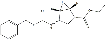 Ethyl (1R*,2R*,4S*,5S*)-4-(benzyloxycarbonylamino)-6-oxa-bicyclo[3.1.0]hexane-2-carboxylate Struktur