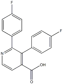 2,3-Bis(4-fluorophenyl)isonicotinic acid Struktur