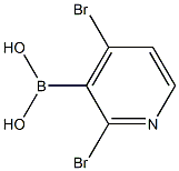 2,4-Dibromopyridine-3-boronic acid Struktur