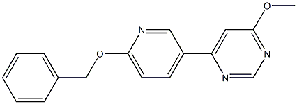 4-(6-(benzyloxy)pyridin-3-yl)-6-methoxypyrimidine Struktur