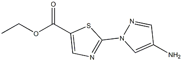 ethyl 2-(4-amino-1H-pyrazol-1-yl)thiazole-5-carboxylate Struktur