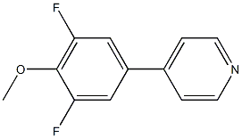 4-(3,5-difluoro-4-methoxyphenyl)pyridine Struktur