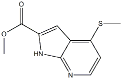 methyl 4-(methylthio)-1H-pyrrolo[2,3-b]pyridine-2-carboxylate Struktur