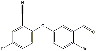 2-(4-bromo-3-formyphenoxy)-5-fluorobenzonitrile Struktur