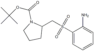 2-(2-Amino-benzenesulfonylmethyl)-pyrrolidine-1-carboxylic acid tert-butyl ester Struktur