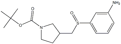 3-(3-Amino-benzenesulfinylmethyl)-pyrrolidine-1-carboxylic acid tert-butyl ester Struktur