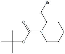 2-Bromomethyl-piperidine-1-carboxylic acid tert-butyl ester Struktur