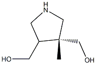 ((3R,4S)-3-methylpyrrolidine-3,4-diyl)dimethanol Struktur