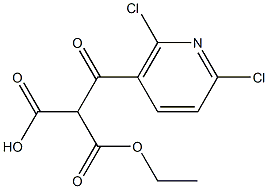 2-(2,6-dichloronicotinoyl)-3-ethoxy-3-oxopropanoic acid Struktur