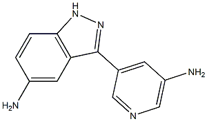 3-(5-aminopyridin-3-yl)-1H-indazol-5-amine Struktur