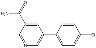 5-(4-chlorophenyl)pyridine-3-carboxamide Struktur