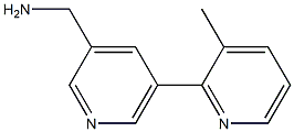 (5-(3-methylpyridin-2-yl)pyridin-3-yl)methanamine Struktur