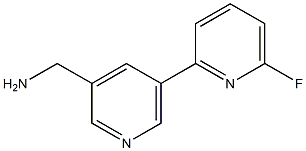 (5-(6-fluoropyridin-2-yl)pyridin-3-yl)methanamine Struktur