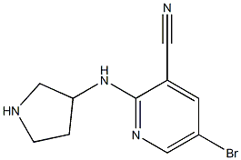 5-bromo-2-(pyrrolidin-3-ylamino)pyridine-3-carbonitrile Struktur