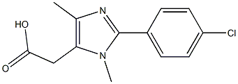 [2-(4-Chlorophenyl)-3,5-diMethyl-3H-iMidazol-4-yl]-acetic acid Struktur