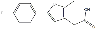 [5-(4-Fluorophenyl)-2-Methylfuran-3-yl]-acetic acid Struktur