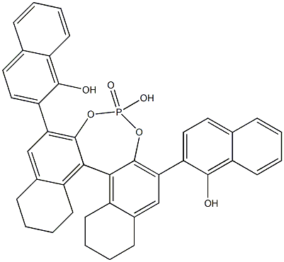 S-3,3'-bis(2-Naphthyll)-5,5',6,6',7,7',8,8'-octahydro-1,1'-binaphthyl-2,2'-diyl hydrogenphosphate Struktur