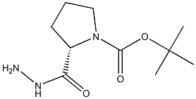 tert-Butyl (2S)-2-(hydrazinocarbonyl)pyrrolidine-1-carboxylate Struktur