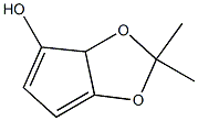 (1R,3S,4R)-2,2-Dimethyl-4-hydroxycyclopenta-1,3-dioxolane Struktur