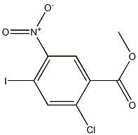 2-Chloro-4-iodo-5-nitro-benzoic acid methyl ester Struktur