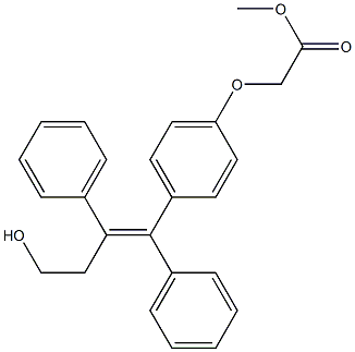 methyl (Z)-2-(4-(4-hydroxy-1,2-diphenylbut-1-en-1-yl)phenoxy)acetate Struktur