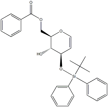 6-O-Benzoyl-3-O-tert-butyldiphenylsilyl-D-glucal Struktur