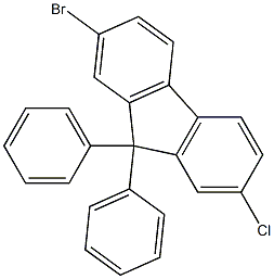 2-Bromo-7-chloro-9,9-diphenylfluorene Struktur