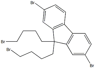 2,7-Dibromo-9,9-bis-(4-bromo-butyl)-9H-fluorene Struktur