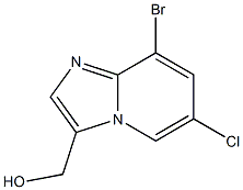 (8-Bromo-6-chloro-imidazo[1,2-a]pyridin-3-yl)-methanol Struktur