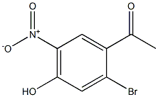 1-(2-Bromo-4-hydroxy-5-nitro-phenyl)-ethanone Struktur