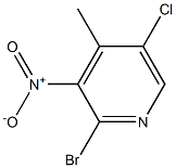 2-Bromo-5-chloro-4-methyl-3-nitro-pyridine Struktur