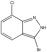 3-Bromo-7-chloro-2H-indazole Struktur