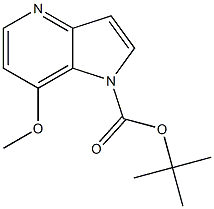 7-Methoxy-pyrrolo[3,2-b]pyridine-1-carboxylic acid tert-butyl ester Struktur