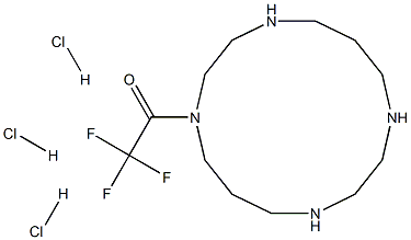 1-(1,4,8,11-tetraazacyclotetradecan-1-yl)-2,2,2-trifluoroethan-1-one trihydrochloride Struktur