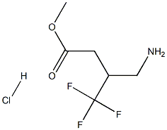 methyl 3-(aminomethyl)-4,4,4-trifluorobutanoate hydrochloride Struktur