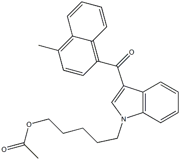 5-(3-(4-Methyl-1-naphthoyl)-1H-indol-1-yl)pentyl Acetate Struktur