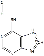 6-Mercaptopurine Hydrochloride-13C,15N2 Struktur