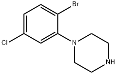 1-(2-Bromo-5-chlorophenyl)piperazine 結構式