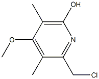 2-Chloromethyl-4-methoxy-3,5-dimethyl-6-hydroxypyridine Struktur