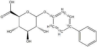 4-Biphenylyl-13C6 Glucuronide Struktur